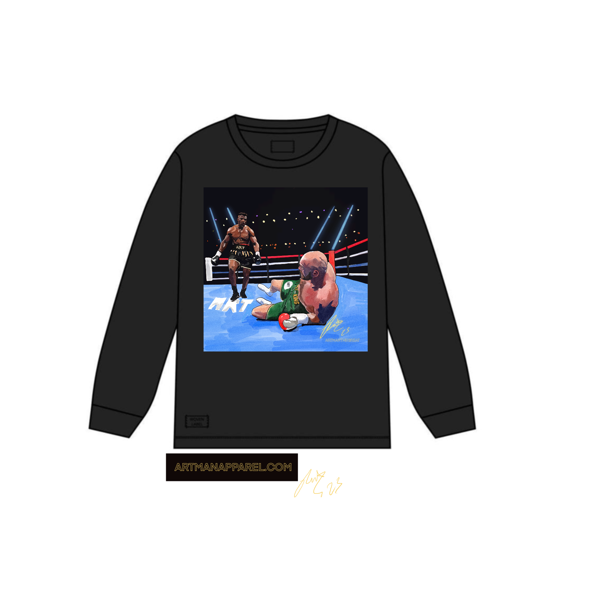 (Down goes the Dosser (black long sleeve shirt  )