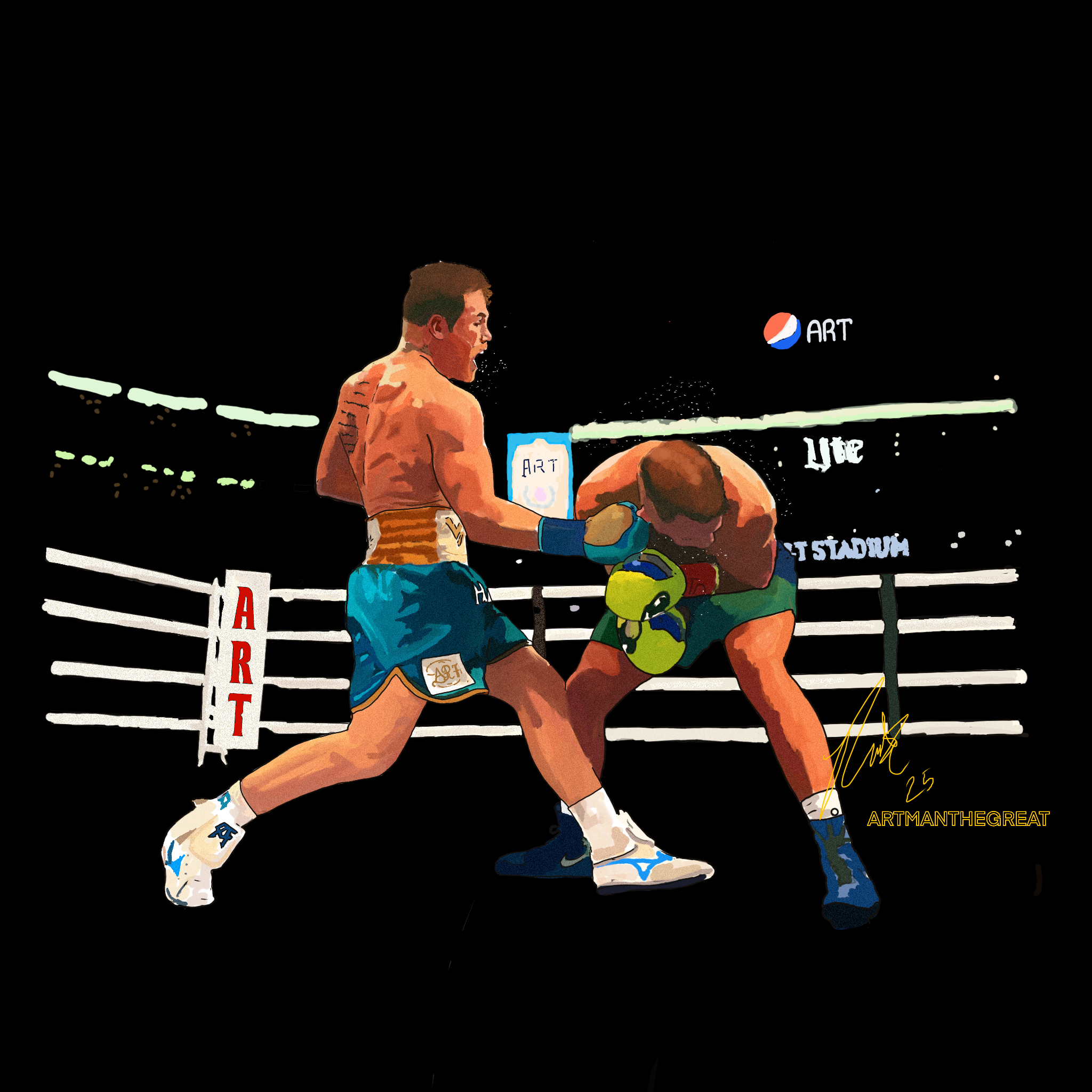 Nelo vs Bjs uppercut remastered illustration black shirt