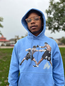 Monster in action blue hoodie